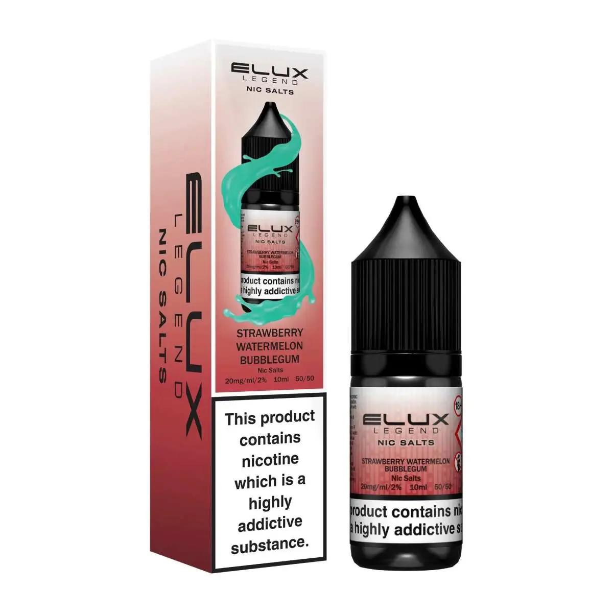 Product Image of Strawberry Watermelon Bubblegum Nic Salt E-Liquid by Elux Legend 10ml